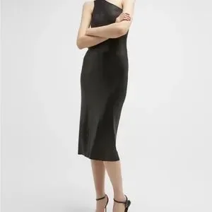 sachin and babi light blue dress TOM FORD Halterneck Midi Dress | Black main image 0